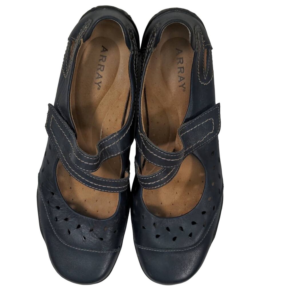 Array breeze navy leather mary jane flats 1064675‎